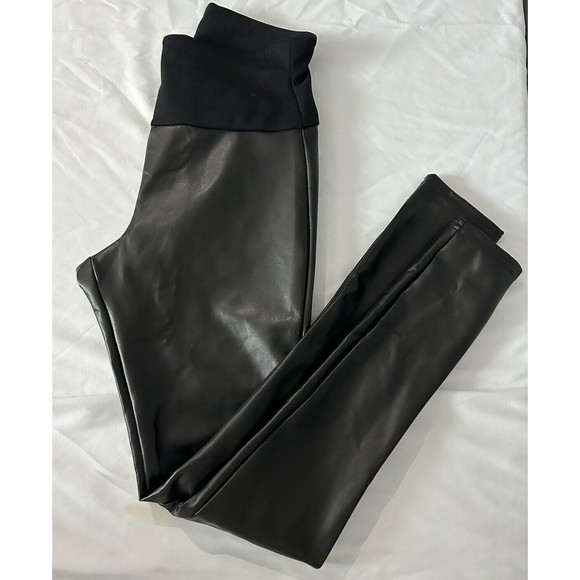 Assets Spanx Womens S 24X29 Leggings All Over Faux Leather Pull On Pencil Pants - Picture 1 of 4